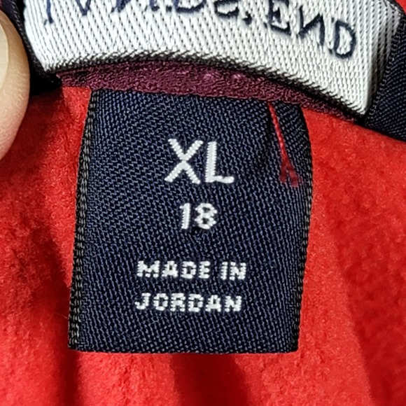 Land End Red 1/4 Zip Soft Fleece Pullover Youth SZ XL - Picture 7 of 9